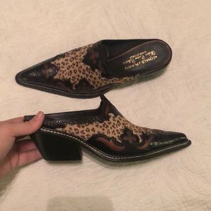 Genuine calf hair boots